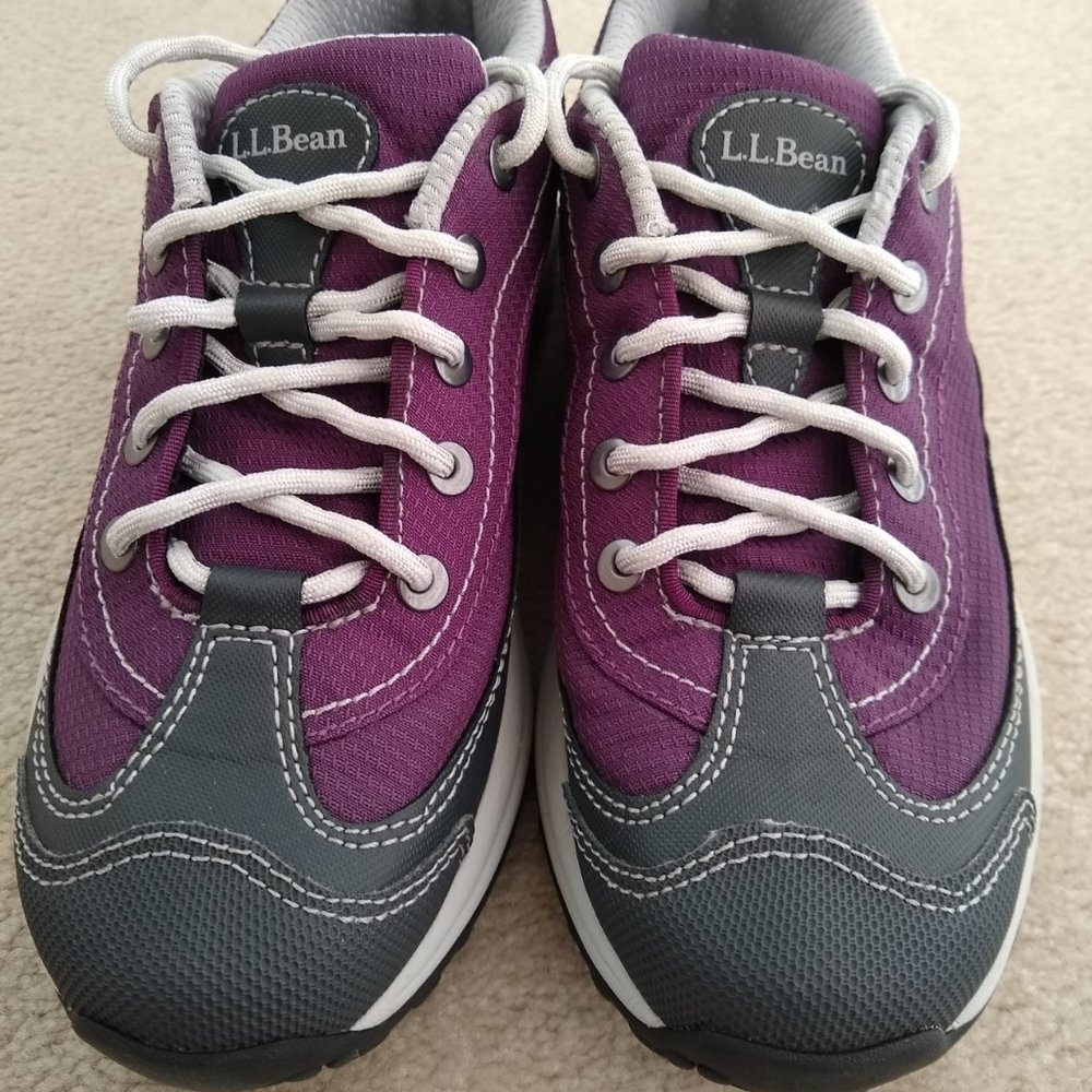 L.L. Bean Women's Size 7 Purple & Black Trail Hiking Athletic Lace-Up Sneakers